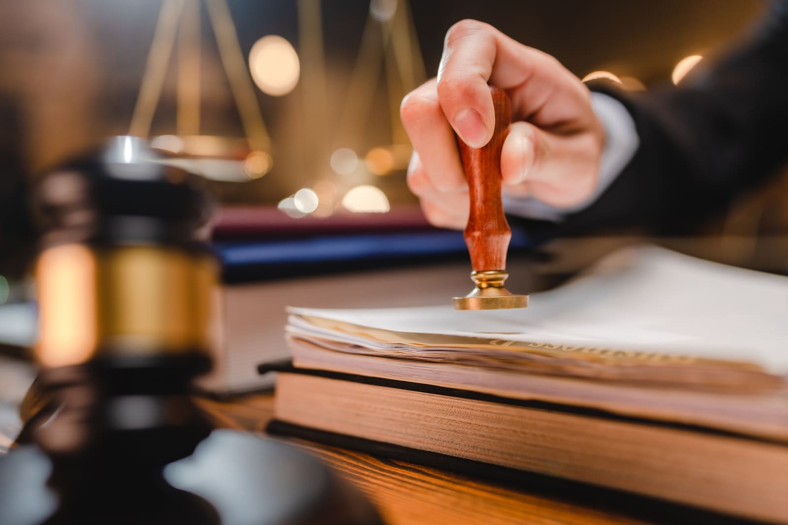 Registered migration agent reviewing documents