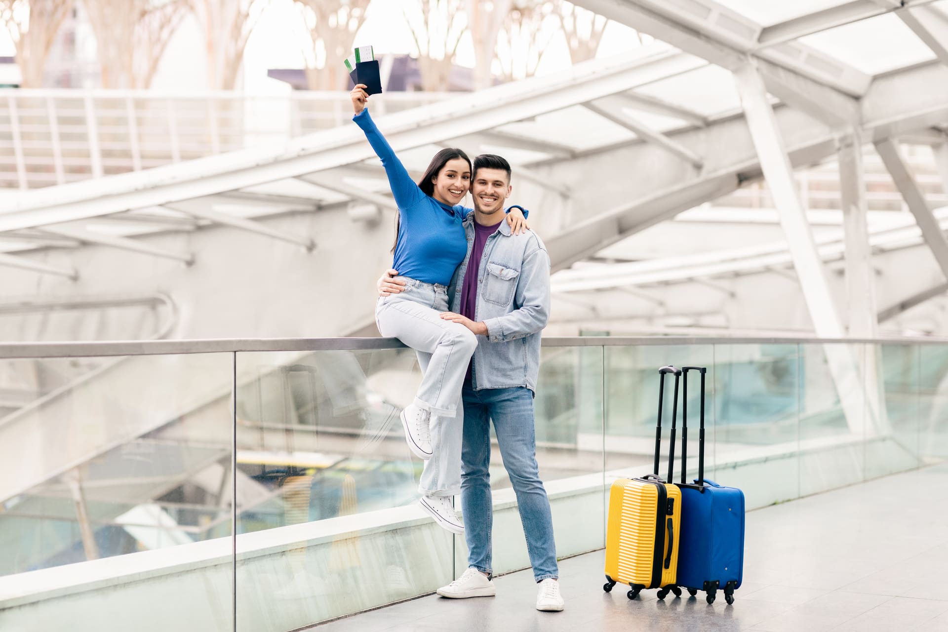 Happy couple celebrating